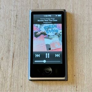 iPod Nano 7thGen Black 16GB Model:A1446 w/2847-Songs/Charg Tested Good Read Blw!